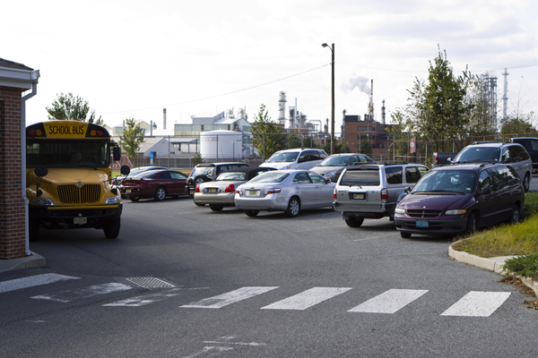 Valero Refinery, right next door to Paulsboro High School