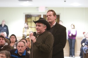 former Pompton Lakes Mayor (former Councilman Ed Meakem behind him). Local officials that challenged Dupont were driven from office.