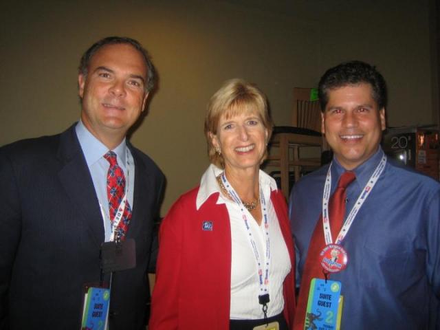 Bob Martin (L) with Christie Whitman (center) (photo: Werener-Graf)