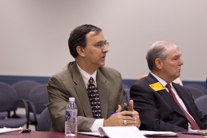 Al Mannato (L), American Peteroelum Institute. Jim Benton (R), NJ Peteroeum Council. The Oil industry called in the big guns.