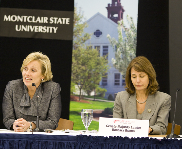 Senator Buono, Senate Majority leader (R) and Lt. Gov Guadagno at Red Tape hearing in Montlcair 