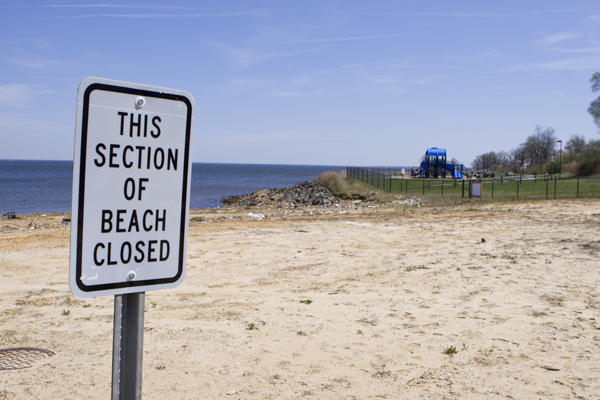 Raritan Bay Slag Superfund Site - children's playground in background