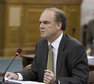 DEP Commissioner Bob Martin responds to critical questions before Senate Environment Committee during his confirmation hearing