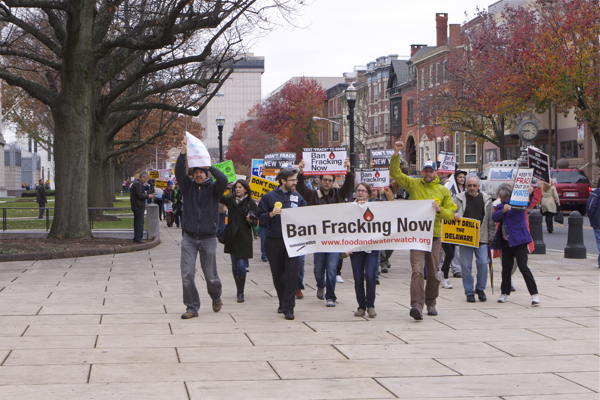 the march arrives at the State House for another rally on the steps