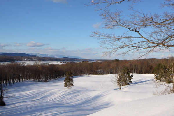 view of the Hudson, looking northwest into the Catskills (from Vanderbuilt Estate)