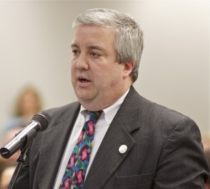 Mik Engenton, NJ Chamber of Commerce lobbyist, testifies in support of waiver rule at DEP hearing (4/14/11)speaks in 