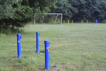 Dupont Filed - Pompton lakes NJ - what are all those blue and yellow pipes?