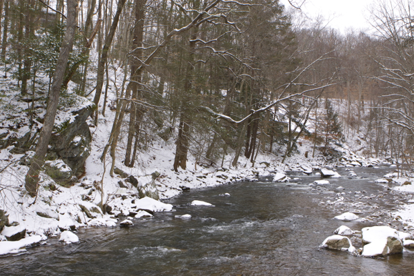 from bridge just below Columbia trailhead