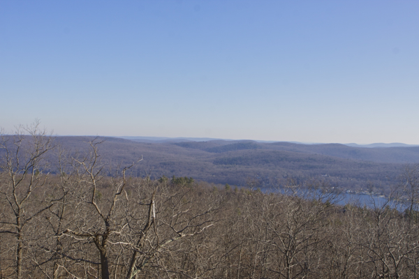 View northeast from AT State Line Trail (Greenwood Lake below)