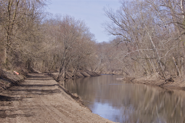 work along D&R Canal - no soil erosion & sediment controls