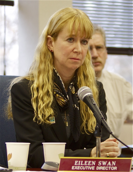 Eileen Swan, Executive Director, NJ Highlands Council speaks after firing