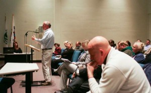 Tony D., bald guy in foreground. That's me testifying. I think this was at a DEP hearing on new post Sandy CAFRA rules