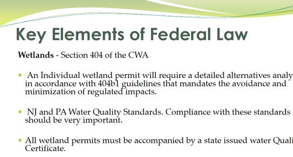 DEP's revised proposal does not include enforceable links to NJ water quality standards (Source: Princeton Hydro)