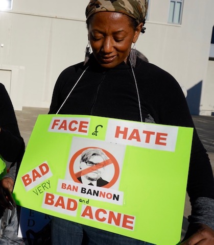 Protest against Steve Bannon's speech at The Citadel (Charleston, SC) (11/10/17)