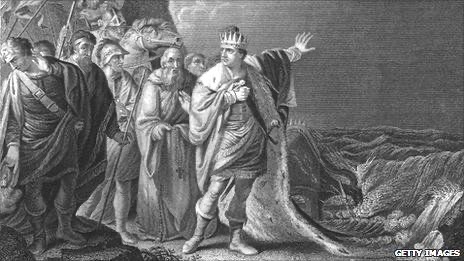King Canute holds back the sea! (and without a sea wall!)